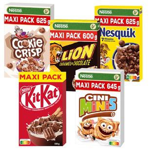 Prekė: Dribsniai NESTLE CINI MINIS, COOKIE CRISP, LION, NESQUIK, KIT KAT, 550-645 g