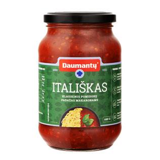 Klasikinis DAUMANTŲ ITALIŠKAS p. padažas makaronams, 440 g