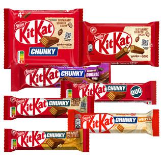 Batonėliams KIT KAT (9 rūšių), 40–160 g