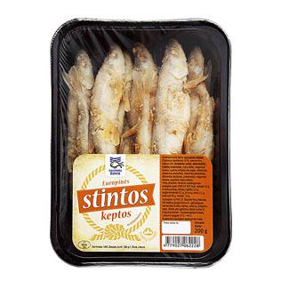 Fasuotos keptos stintos DAUPARŲ ŽUVIS, 200 g/pak.
