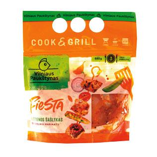 Vištienos šašlykas su švelniu marinatu FIESTA, 680 g/pak.