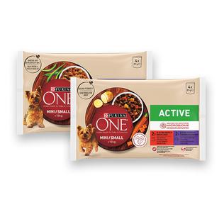 Šunų ėdalas kons. PURINA ONE MINI, 2 rūšių, 4 x 85 g/pak.