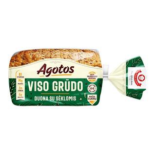 AGOTOS viso grūdo duona su sėklomis, 350 g