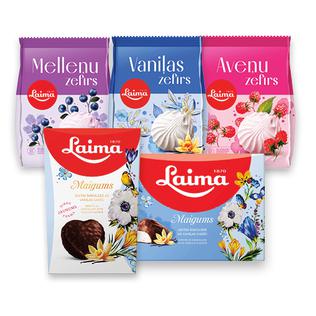 Zef. ir glaist. vanil. suflė LAIMA (7 rūšių), 135 g, 185 g, 200 g