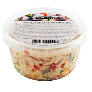 Silkės filė su marinuotais pievagrybiais RIVONA, 320 g