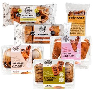 Fasuotiems sausainiams BIRŽŲ DUONA (7 rūšių), 150–400 g