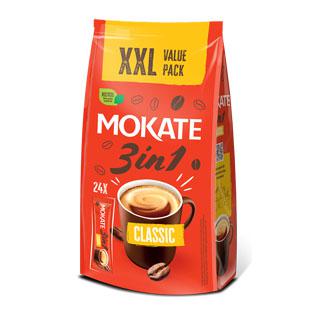 Tirpiojo kavos gėrimo pakuotė MOKATE 3IN1 CLASSIC, 10 x 17 g, 170 g/pak.