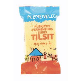 PIEMENĖLIO puskietis fermentinis sūris TILSIT, 45% rieb.s.m., 200 g