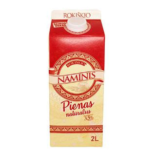 Natūralus NAMINIS pienas, 3,5% rieb., 2 l
