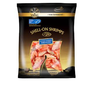 Šaldytos šiaurinės dryžakojės krevetės VIKING, 720 g