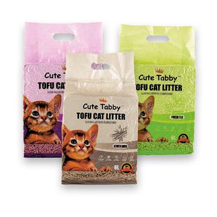 Kačių kraikas CUTE TABBY TOFU (3 rūšių), 6 l