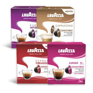 Kavos kapsulės LAVAZZA (4 rūšių), 128 g, 200 g