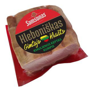 Keptas KLEBONIŠKAS GIMTOJO KRAŠTO kiaulienos kumpis su oda, 1 kg