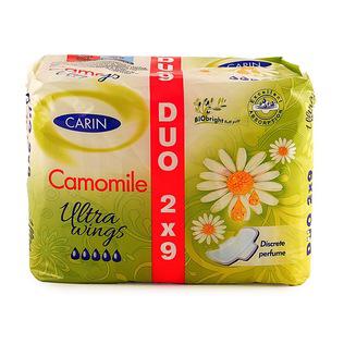 Higieniniai paketai CARIN ULTRA CAMOMILE ULTRA WIINGS DUO, 18 vnt./pak.