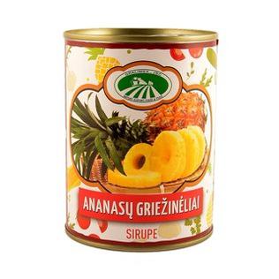 Ananasų griežinėliai sirupe GRALIMEX, 565 g