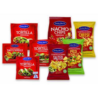 Tortilijoms TORTILLA ORIGINAL, kukurūziniams tako krepš.ir traškučiams SANTA MARIA
