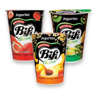 Jogurtas BIFI ACTIVE (3 rūšių), 2% rieb., 360 g