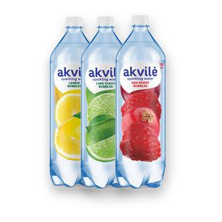 Gaz. natūral. mineral. arba stalo vanduo AKVILĖ, 5 rūšių, 1,5 l