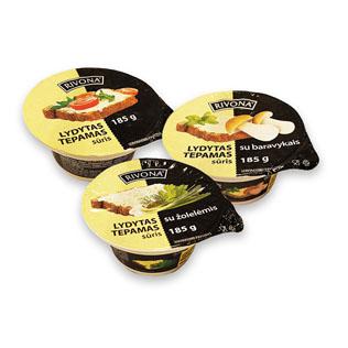 Prekė: Lydytas tepamas sūris RIVONA (3 rūšių), 26% rieb., 185 g