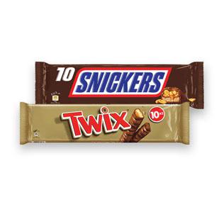 „Batonėliai SNICKERS Arba TWIX, 10 Vnt., 500 G/pak.“ Parduotuvėje ...