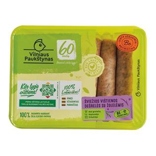 Šviežios vištienos dešrelės, su žolelėmis be pridėtinių E, 400 g