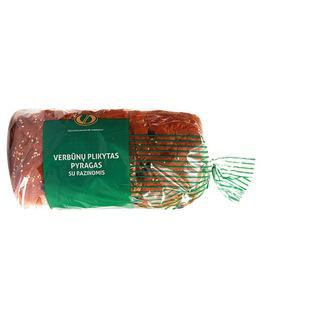 Prekė: VERBŪNŲ plikyta plėšomas pyragas su razinomis, 650 g