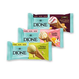 Ledai DIONE vafl. ragelyje, 3 rūšių, 130 ml/vnt.
