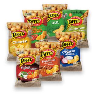 Prekė: Bulvių traškučiai TAFFEL (5 rūšių), 150 g