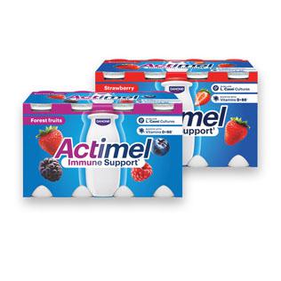 Jog. gėr. ACTIMEL miško uogų arba braškių skonio, 8x100 g/pak.