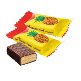 Sveriami saldainiai ANANASINIAI, 1 kg