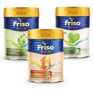 Prekė: Pieno mišiniams FRISO GOLD (4 rūšių), 400 g