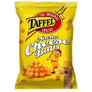 Prekė: Kukurūzų traškučiai TAFFEL NACHO CHEESE BALLS, 110 g