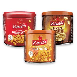 Kepinti žemės riešutai ESTRELLA (3 rūšių), 140 g