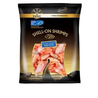 Šald. šiaurinės dryžakojės krevetės VIKING, 720 g