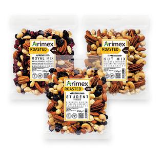 Riešutų mišiniams ARIMEX PREMIUM ROASTED (3 rūšių), 250 g/pak.