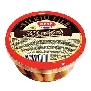 KLASIKINĖ silkių filė su kept. daržov. aliejuje DESĖ, 480 g