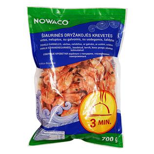 Šaldytos krevetės NOWACO šiaurinės, virtos su kiautu, 700 g