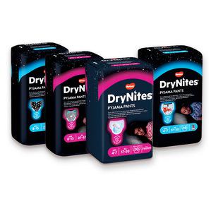 Sauskelnės HUGGIES DRYNITES (4 rūšių), 9 vnt./pak., 10 vnt./pak.,