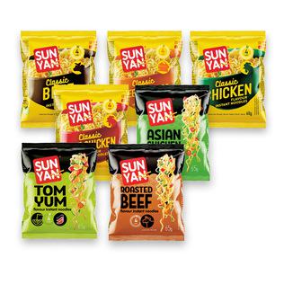 Greitai paruoš. makar. minkštuose pakel. SUN YAN (įv. rūšių), 60 g, 65 g