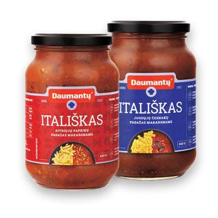 DAUMANTŲ ITALIŠKAS pom. padažas makar. juodųjų česnakų, aitriųjų paprikų, 440 g