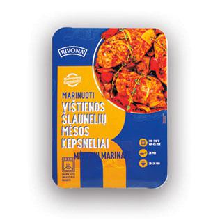 Prekė: Marinuoti višt. šlaun. mėsos kepsneliai MĖLYNIŲ marinate, 1 kg