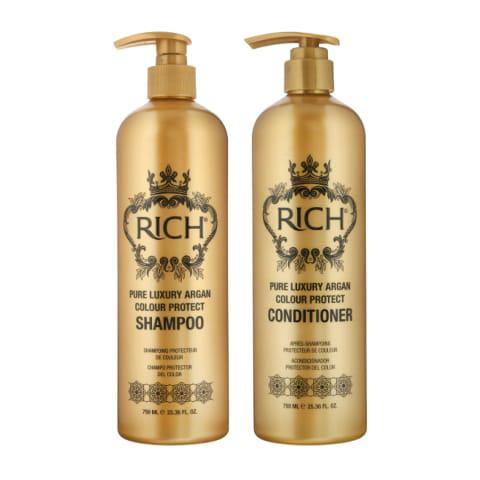 Prekė: Plaukų Šampūnui Ar Kondicionieriui Rich Pure Luxury Argan, 750 Ml (2 Rūšys)