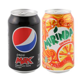 Prekė: Gaivusis Gėrimas Pepsi Max Ar Mirinda, 0,33 L (2 Rūšys)
