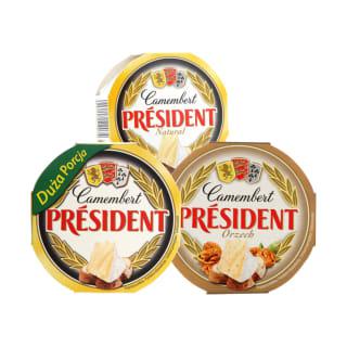 Sūriui Camembert President (3 Rūšys)