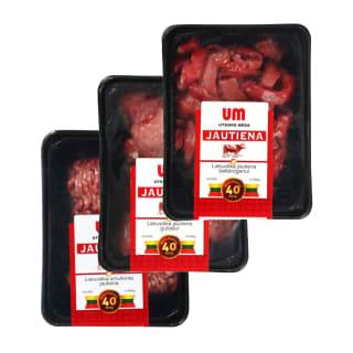 Prekė: Lietuviškai Jautienai Utenos Mėsa, 450 G (3 Rūšys)