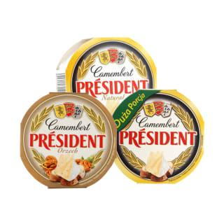 Sūriams Camembert President (3 Rūšys)