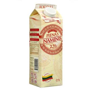 Rokiškio Naminis Pienas, 2,5 % Rieb., 0,9 L