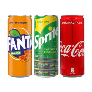 Gėrimas Coca Cola, Fanta Ir Sprite, 330 Ml (5 Rūšys)