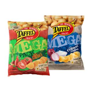 Bulvių Traškučiams Taffel Mega Pack, 280 G (3 Rūšys)